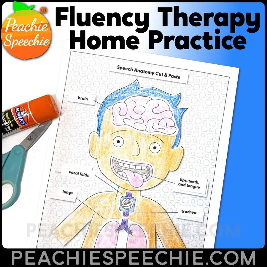 Fluency Therapy Home Practice (for Stuttering) - Materials peachiespeechie.com