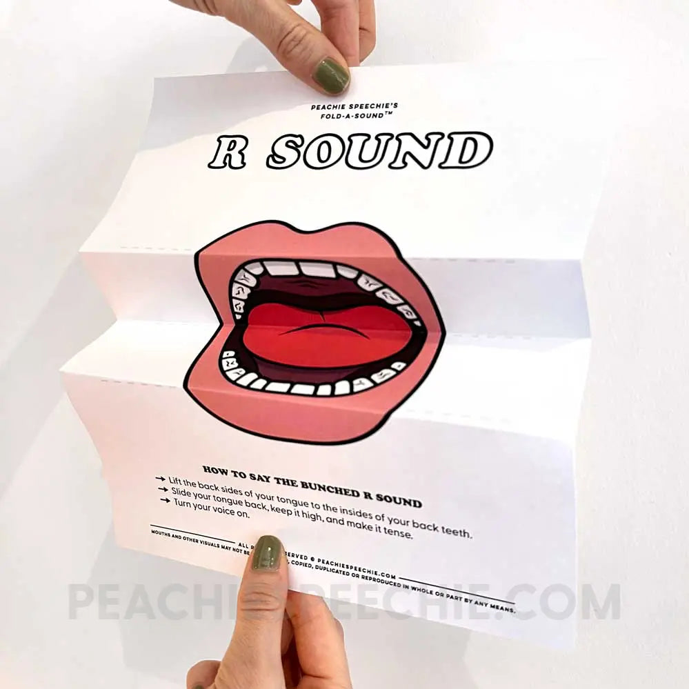 Fold-A-Sound™ for Bunched and Retroflex R - Materials peachiespeechie.com