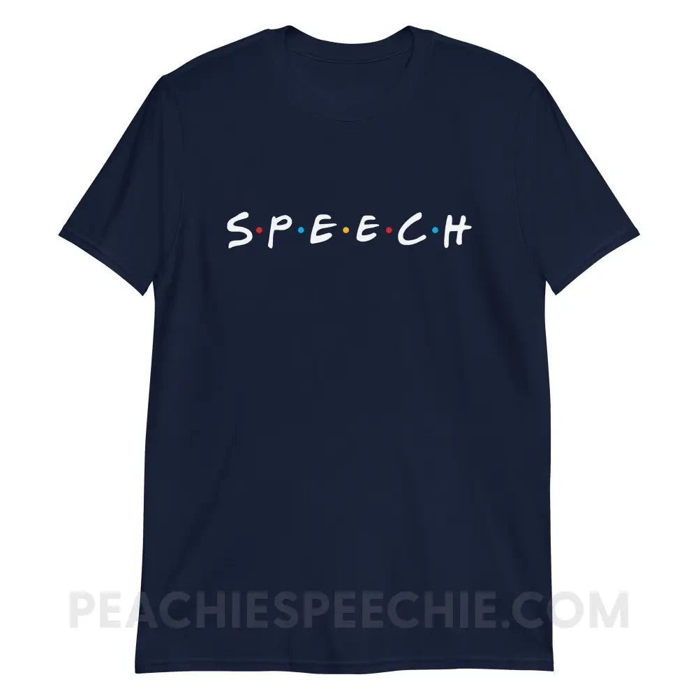 Friends Speech Classic Tee - Navy / S - T-Shirt peachiespeechie.com