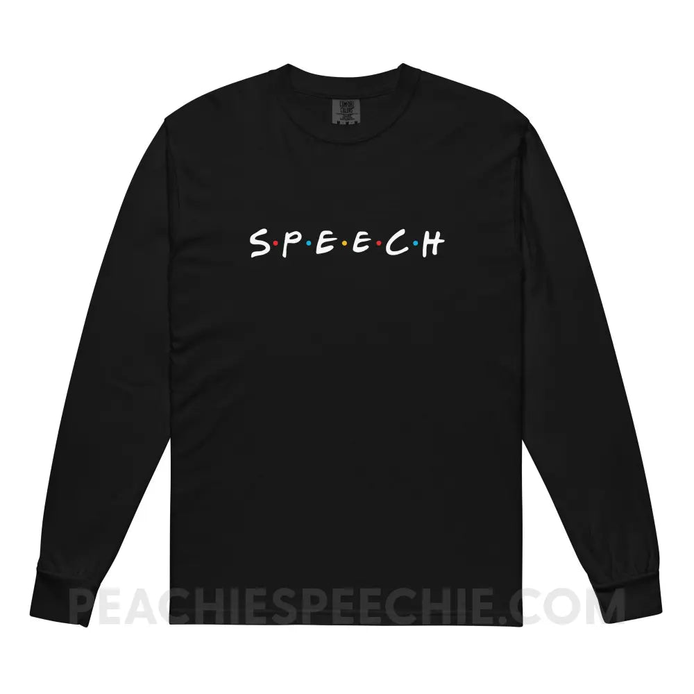 Friends Speech Comfort Colors Long Sleeve - Black / S - peachiespeechie.com