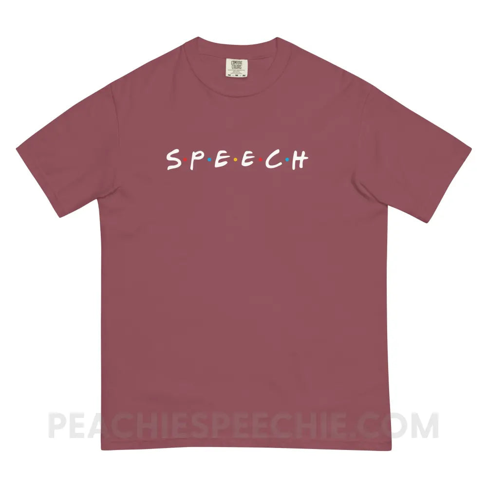 Friends Speech Comfort Colors Tee - Brick / S - peachiespeechie.com