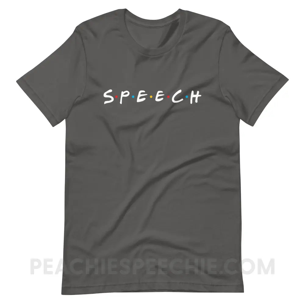 Friends Speech Premium Soft Tee - Asphalt / S - T-Shirts & Tops peachiespeechie.com
