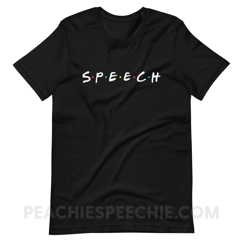 Friends Speech Premium Soft Tee - Black / XS - T-Shirts & Tops peachiespeechie.com
