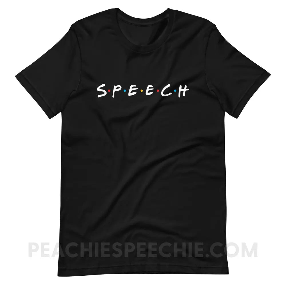 Friends Speech Premium Soft Tee - Black / XS - T-Shirts & Tops peachiespeechie.com