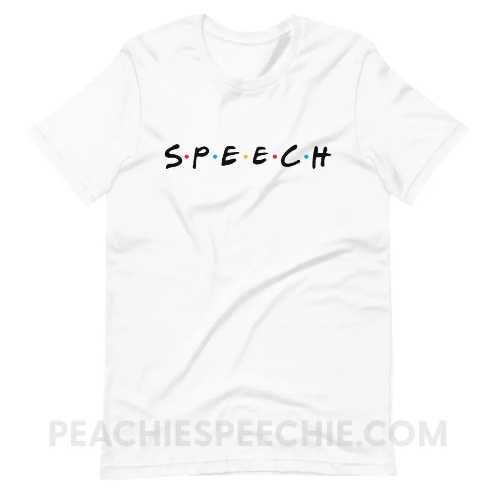 Friends Speech Premium Soft Tee - White / XS - T-Shirts & Tops peachiespeechie.com