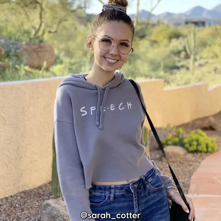 Friends Speech Soft Crop Hoodie