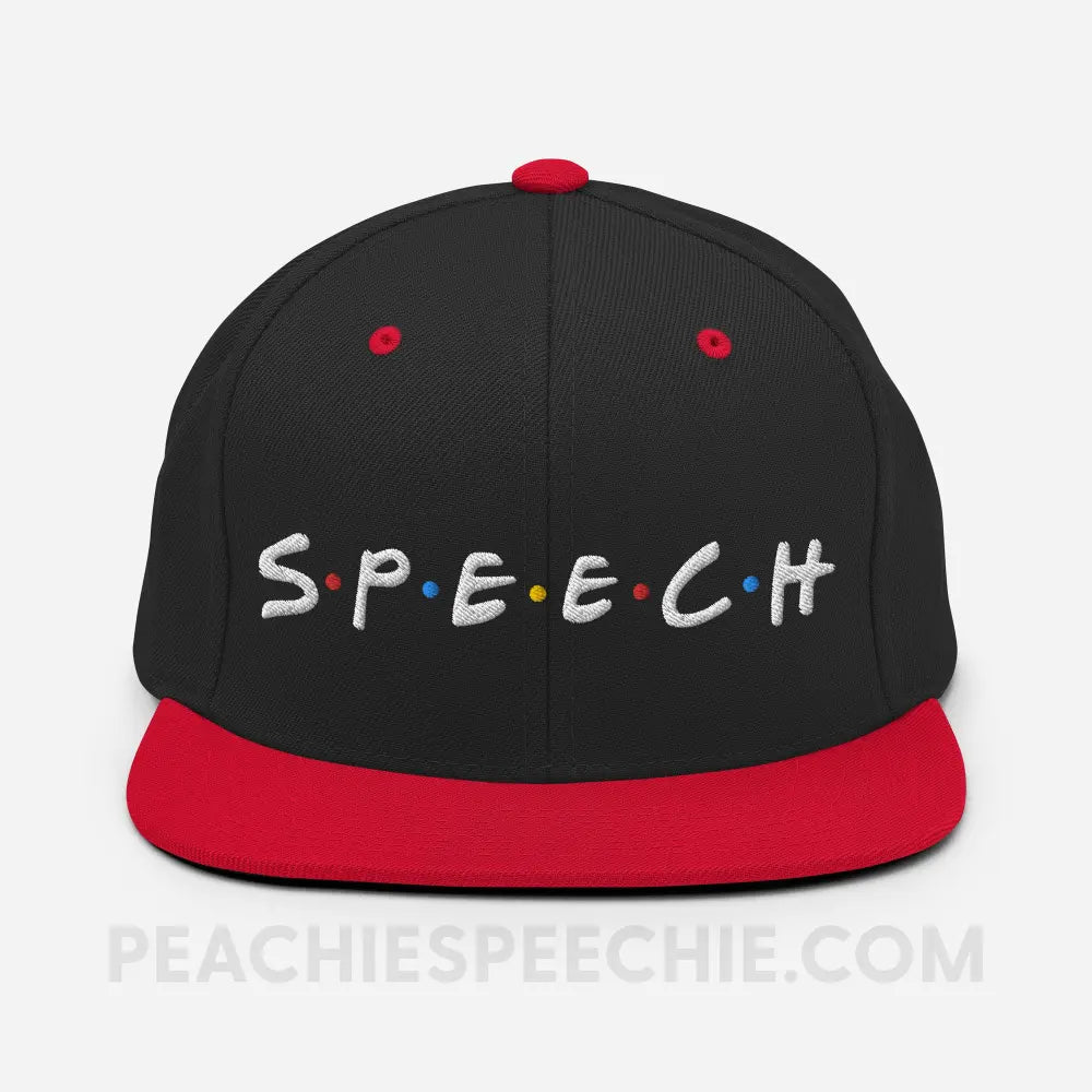 Friends Speech Premium Ball Cap - Black/ Red - Hats peachiespeechie.com