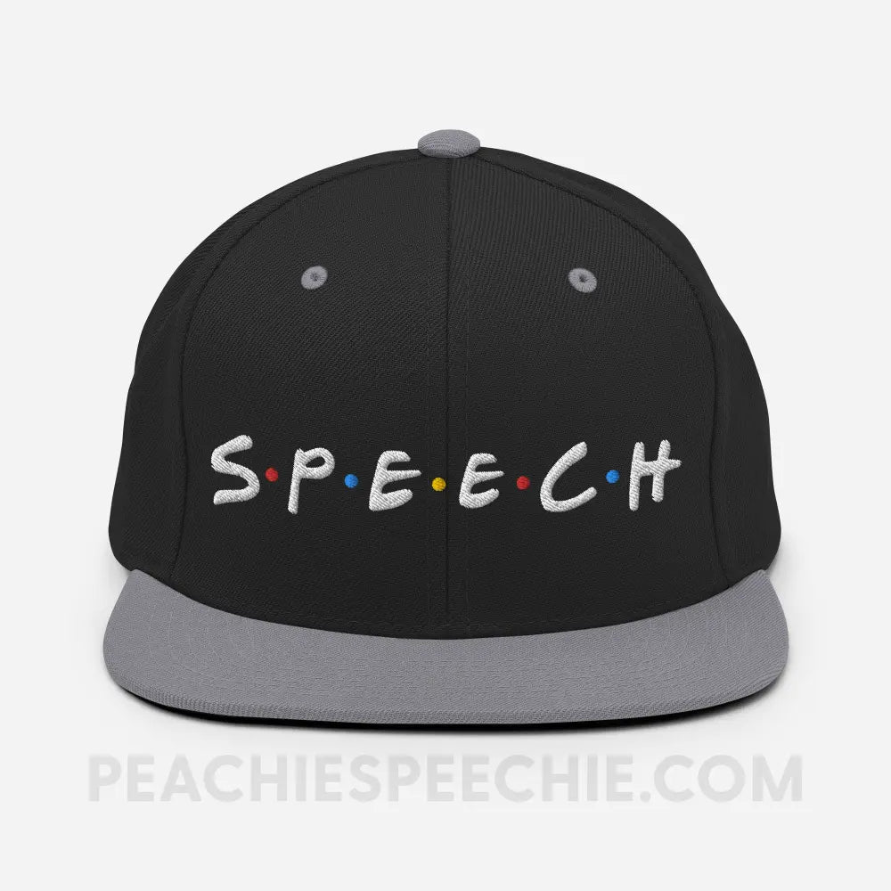 Friends Speech Premium Ball Cap - Black/ Silver - Hats peachiespeechie.com