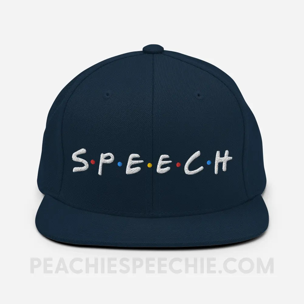 Friends Speech Wool Blend Ball Cap - Dark Navy - Hats peachiespeechie.com