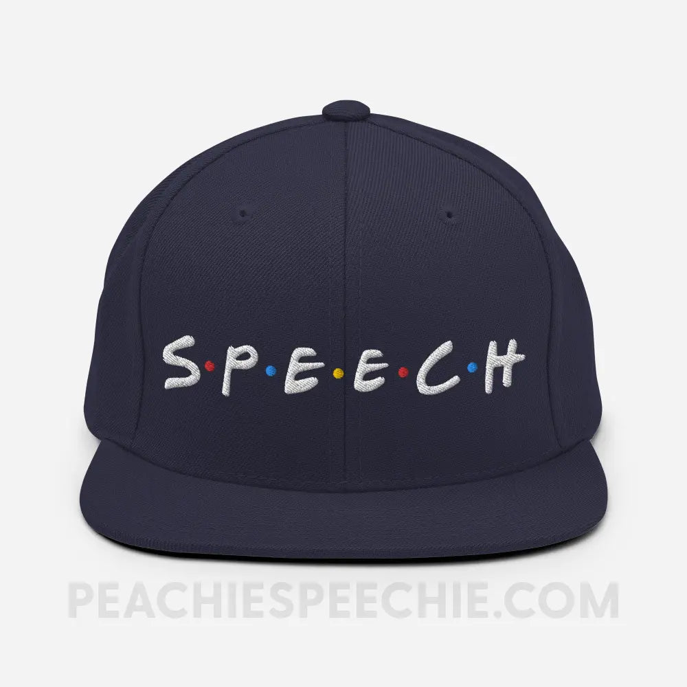 Friends Speech Wool Blend Ball Cap - Navy - Hats peachiespeechie.com
