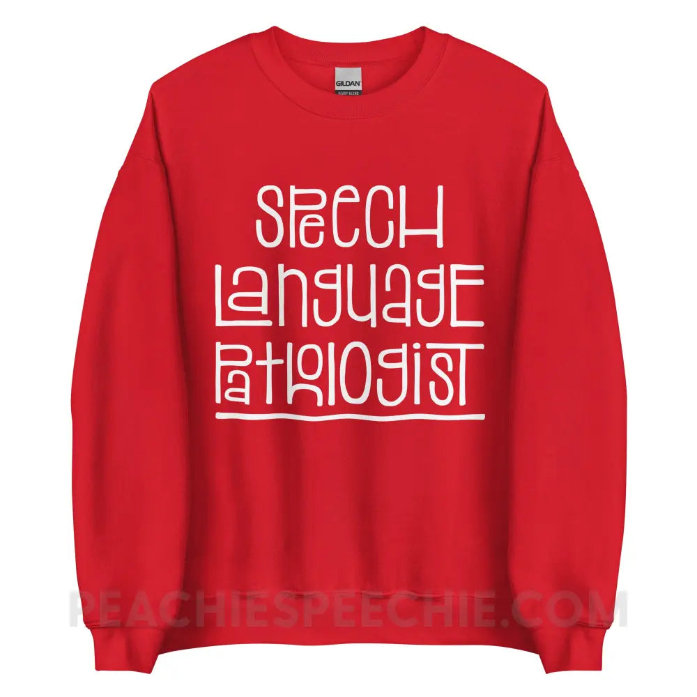 Fun Type SLP Classic Sweatshirt - S / Red - peachiespeechie.com