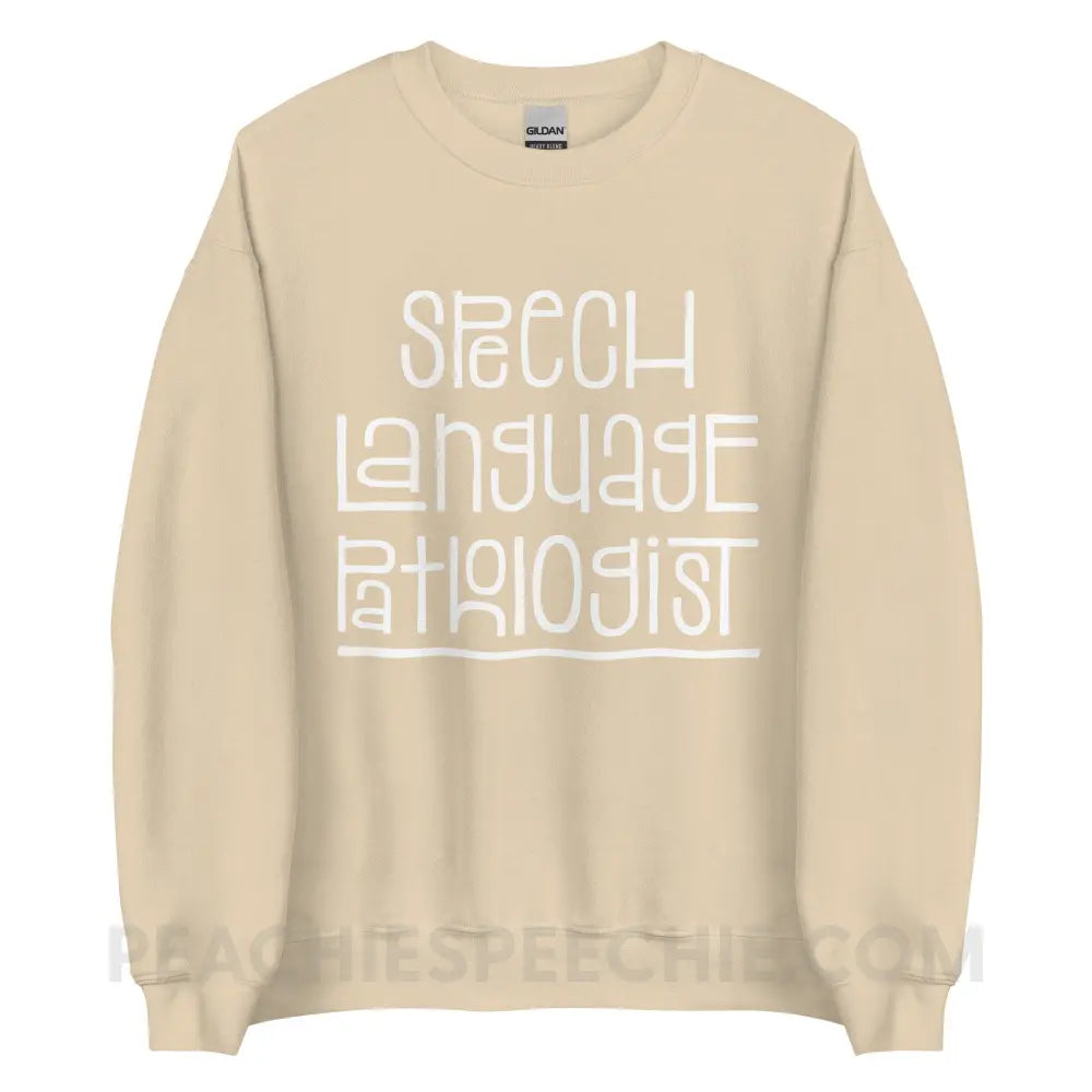 Fun Type SLP Classic Sweatshirt - S / Sand - peachiespeechie.com