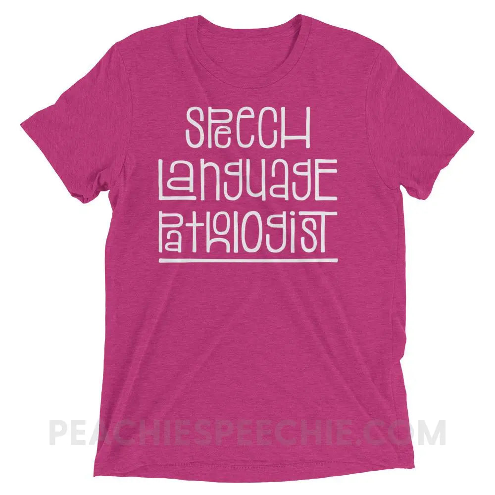 Fun Type SLP Tri-Blend Tee - Berry Triblend / XS - T-Shirts & Tops peachiespeechie.com