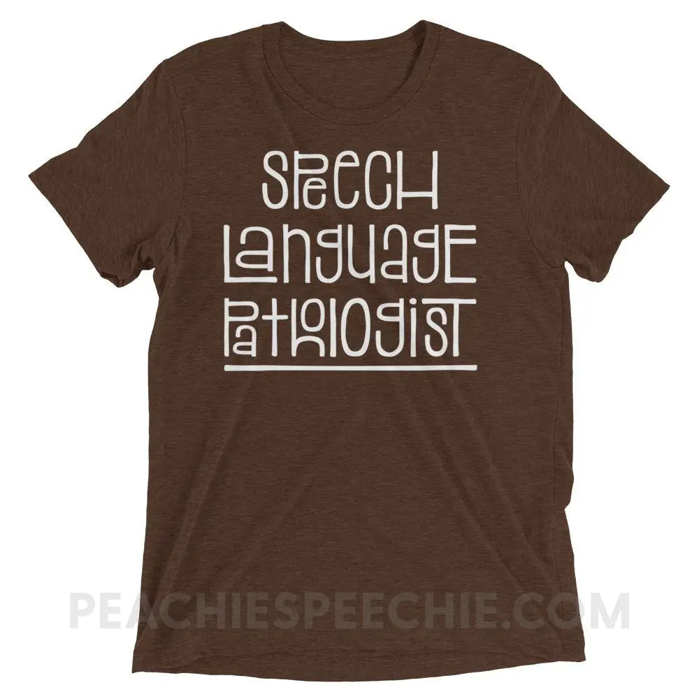 Fun Type SLP Tri-Blend Tee - Brown Triblend / XS - T-Shirts & Tops peachiespeechie.com