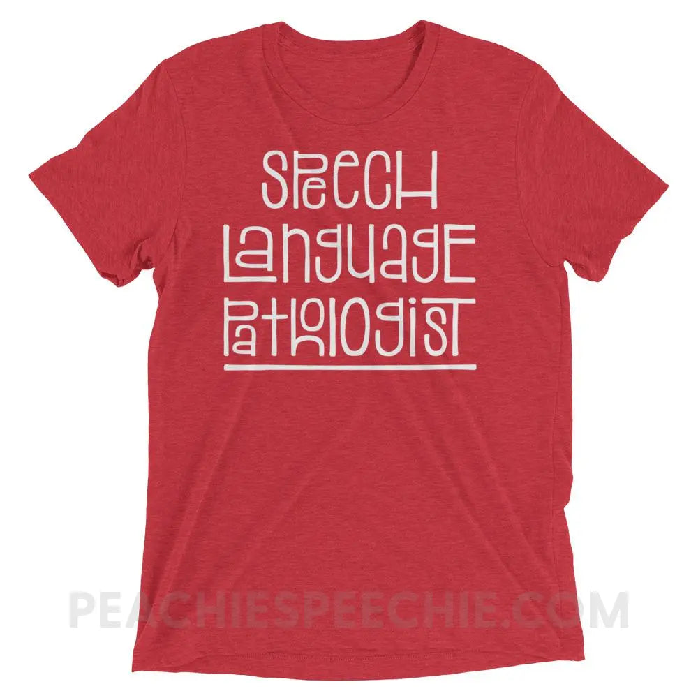Fun Type SLP Tri-Blend Tee - Red Triblend / XS - T-Shirts & Tops peachiespeechie.com