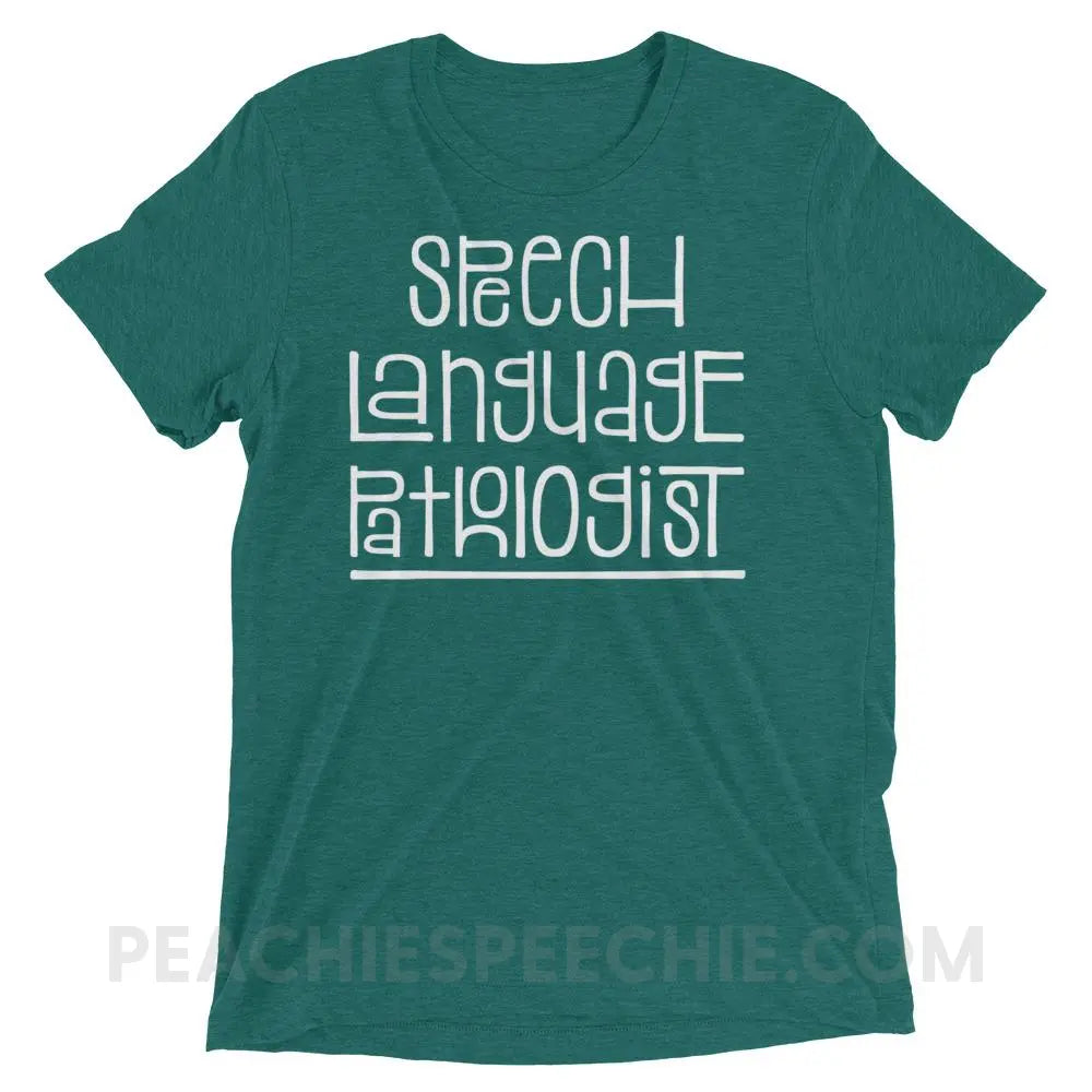 Fun Type SLP Tri-Blend Tee - Teal Triblend / XS - T-Shirts & Tops peachiespeechie.com