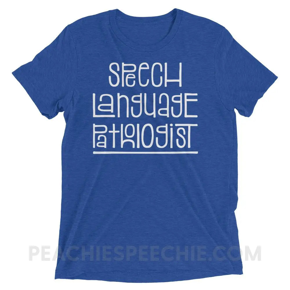Fun Type SLP Tri-Blend Tee - True Royal Triblend / XS - T-Shirts & Tops peachiespeechie.com