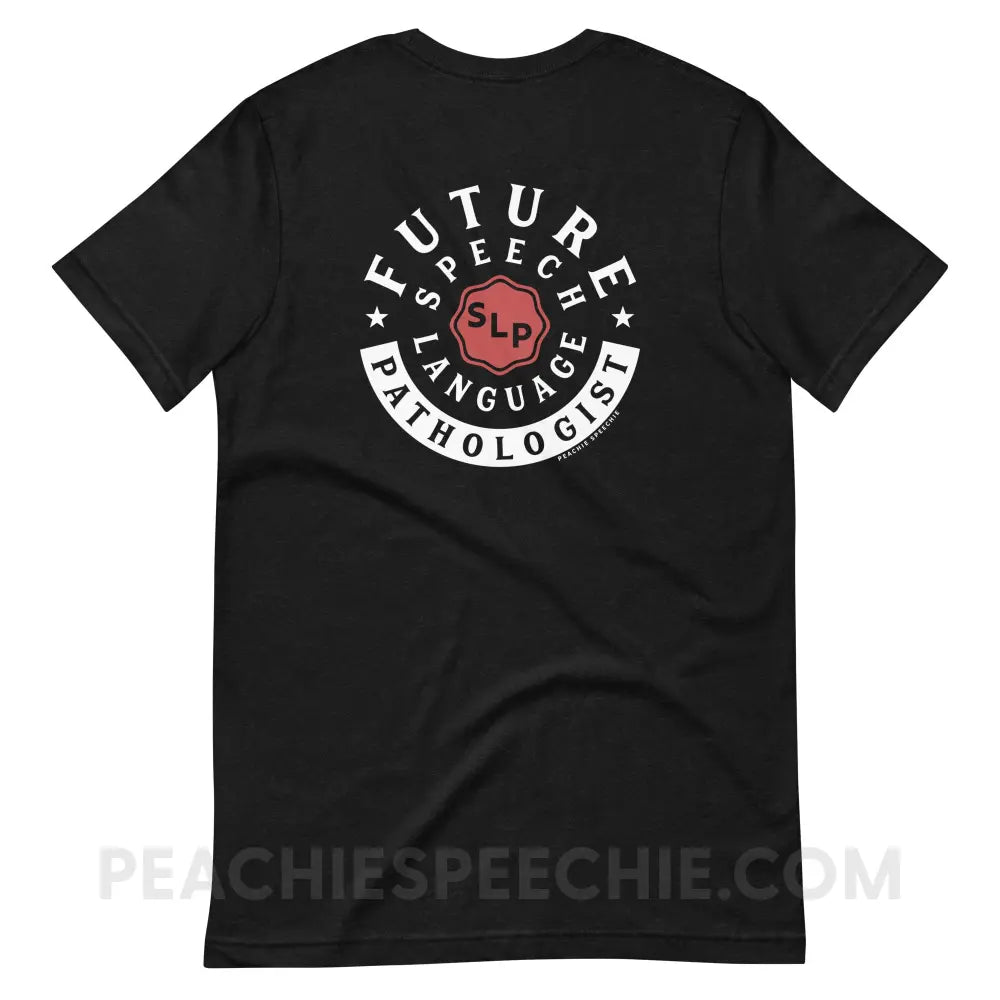 Future Speech-Language Pathologist Premium Soft Tee - Black Heather / S - peachiespeechie.com