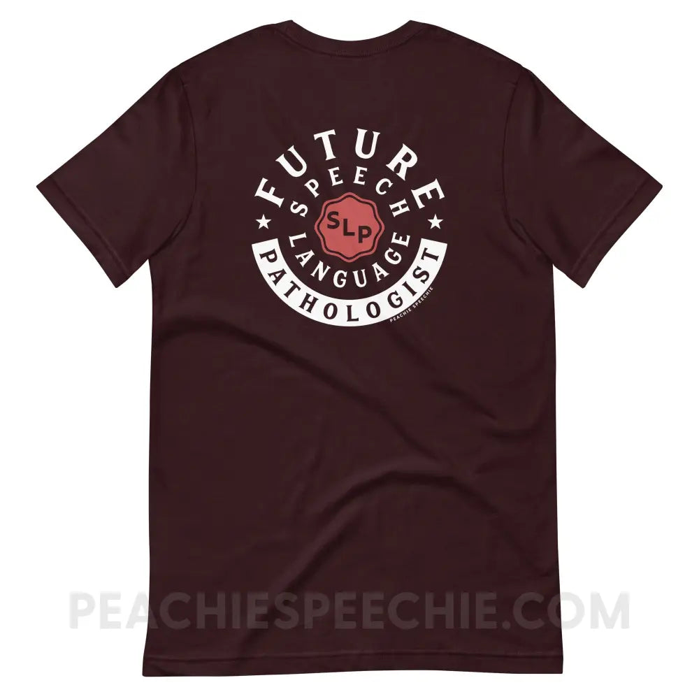 Future Speech-Language Pathologist Premium Soft Tee - Oxblood Black / S - peachiespeechie.com