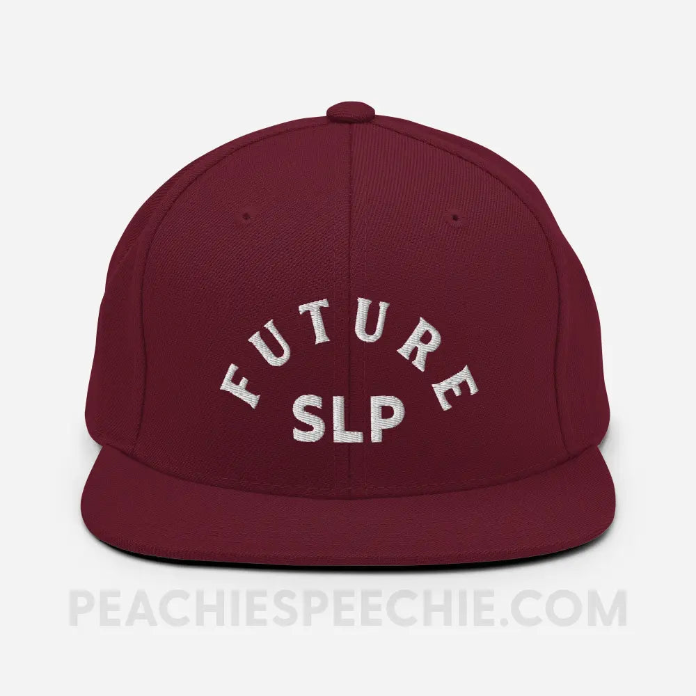 Future Speech-Language Pathologist Premium Ball Cap - Maroon - peachiespeechie.com