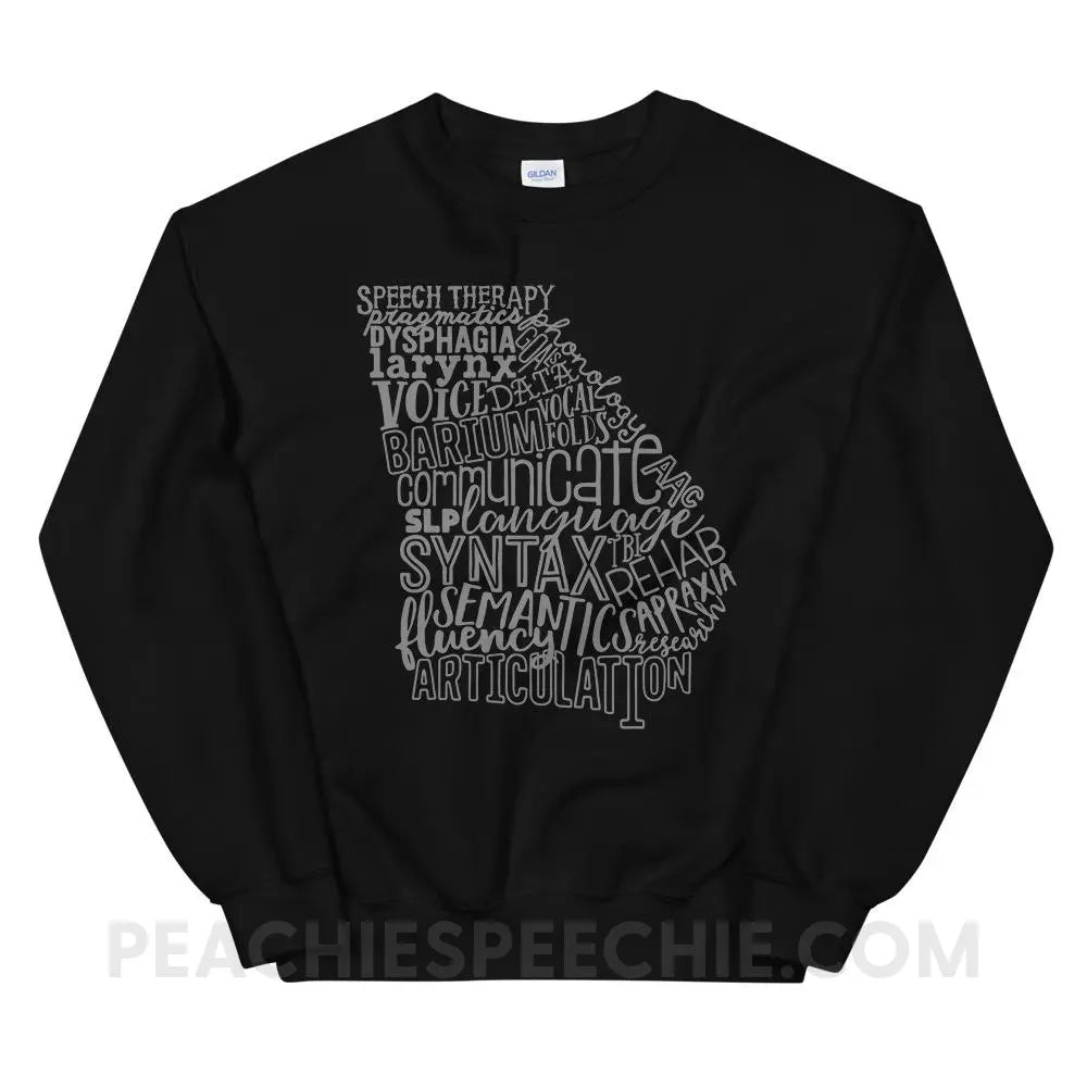 Georgia SLP Classic Sweatshirt - Black / S - Hoodies & Sweatshirts peachiespeechie.com