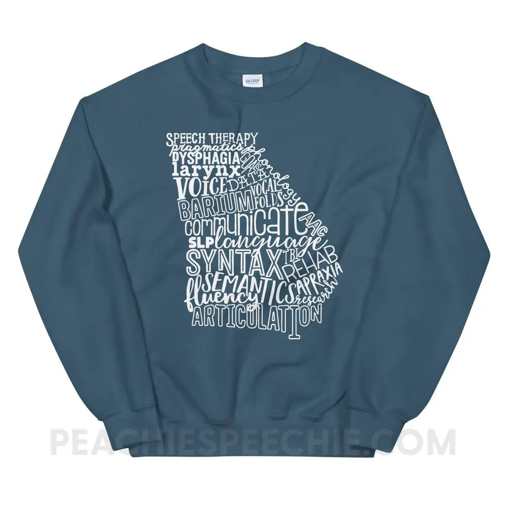 Georgia SLP Classic Sweatshirt - Indigo Blue / S - Hoodies & Sweatshirts peachiespeechie.com