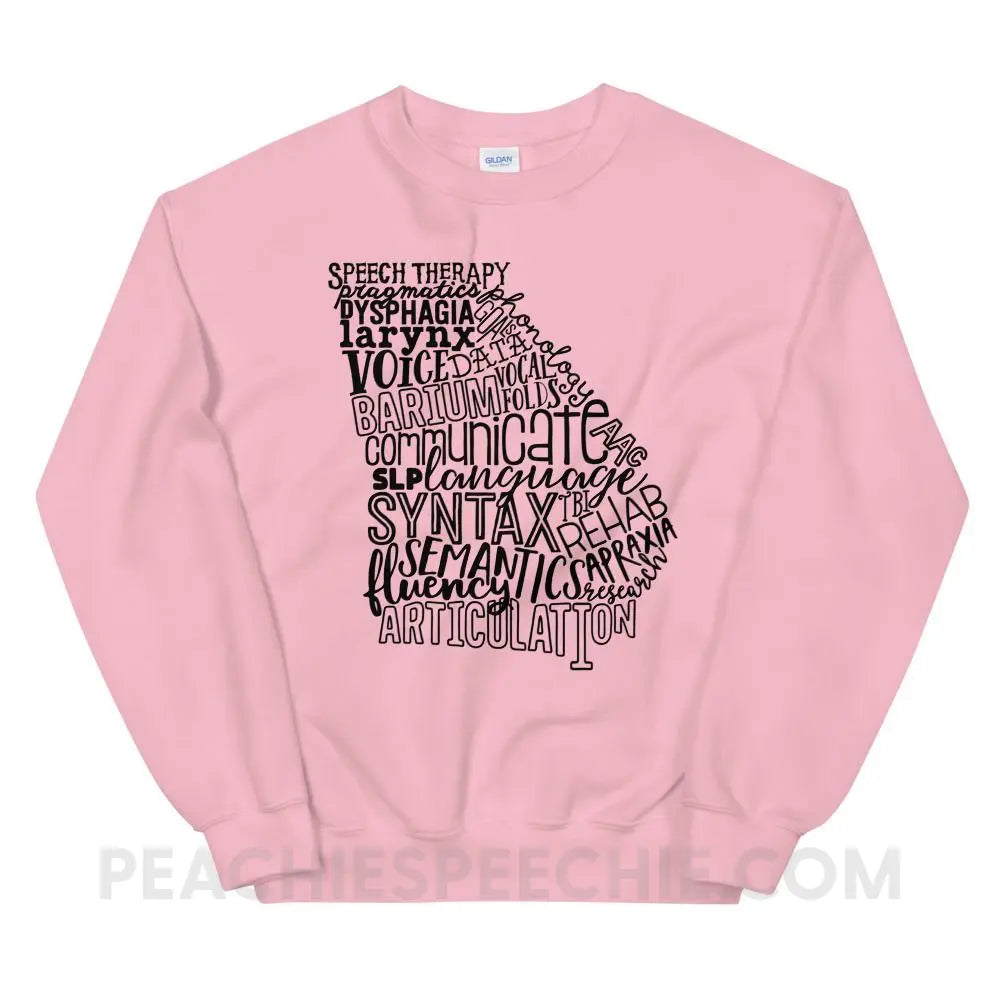 Georgia SLP Classic Sweatshirt - Light Pink / S - Hoodies & Sweatshirts peachiespeechie.com