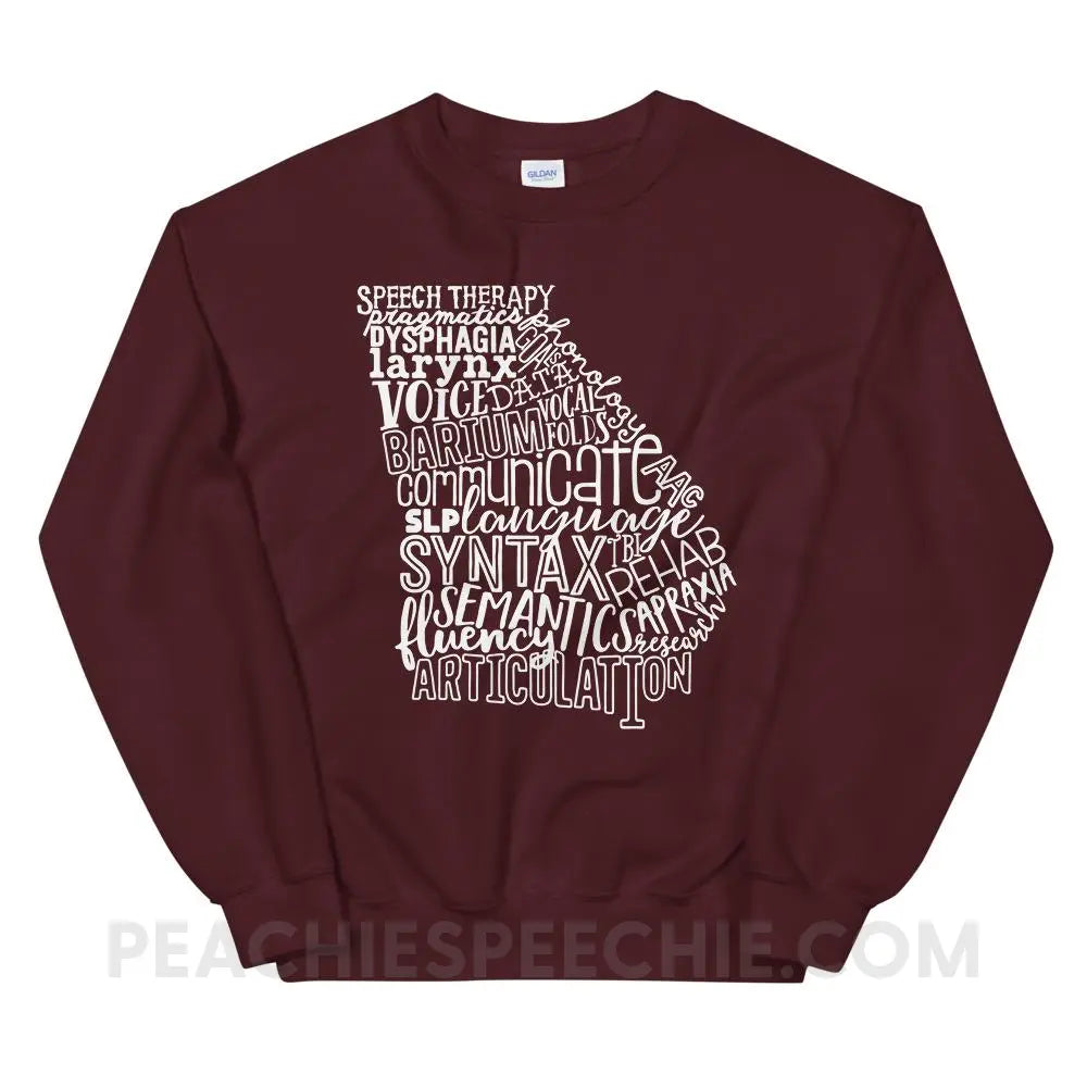 Georgia SLP Classic Sweatshirt - Maroon / S - Hoodies & Sweatshirts peachiespeechie.com