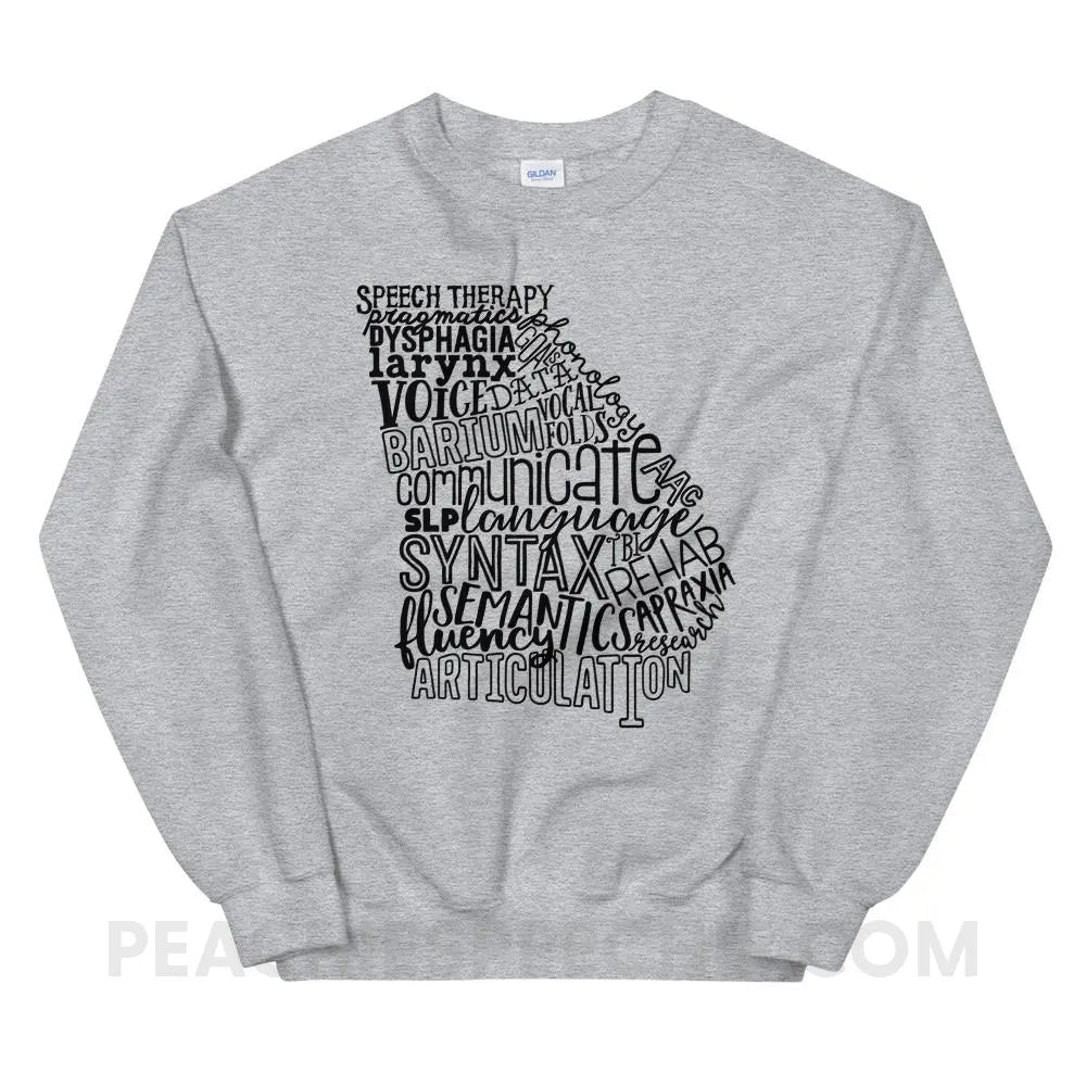 Georgia SLP Classic Sweatshirt - Sport Grey / S - Hoodies & Sweatshirts peachiespeechie.com