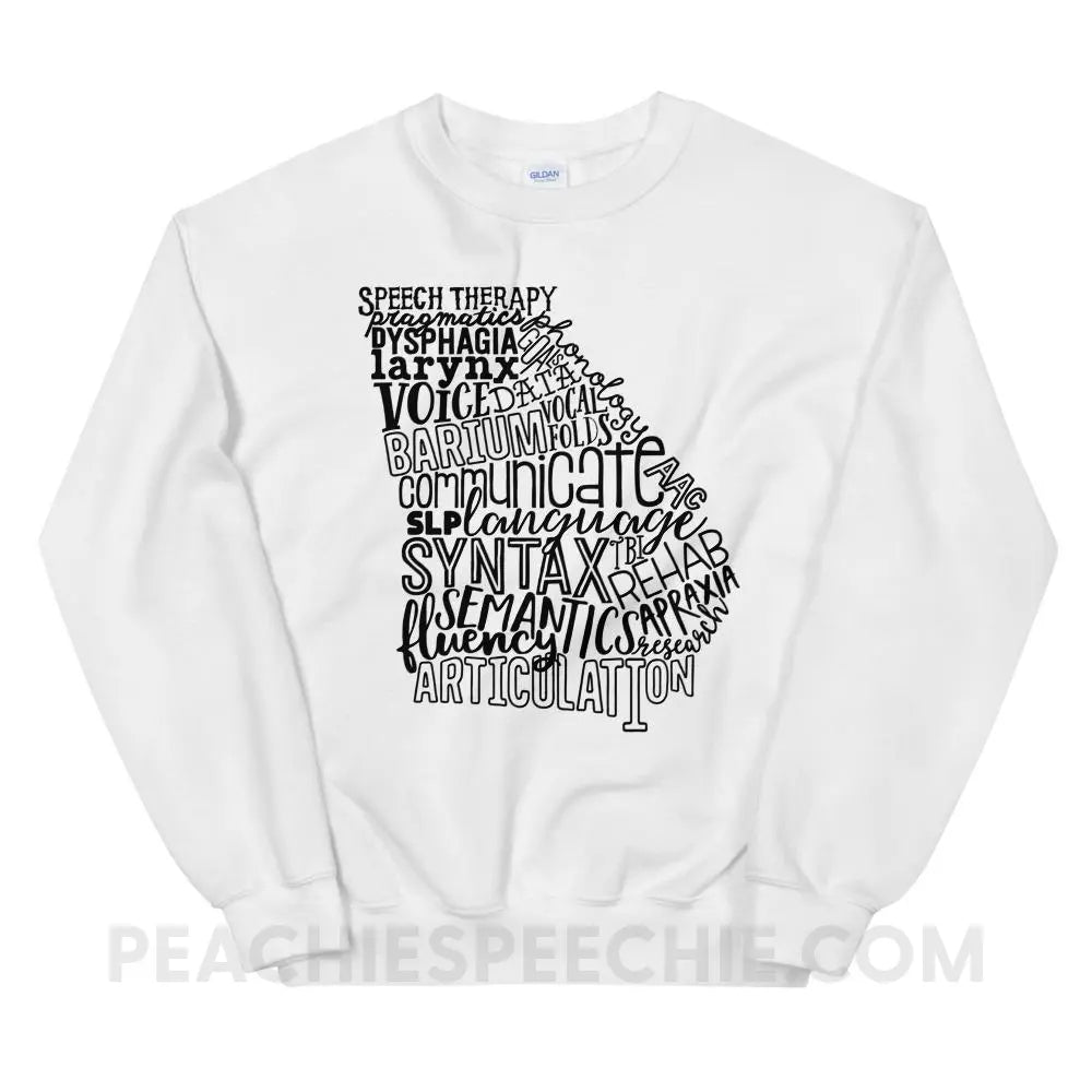 Georgia SLP Classic Sweatshirt - White / S - Hoodies & Sweatshirts peachiespeechie.com