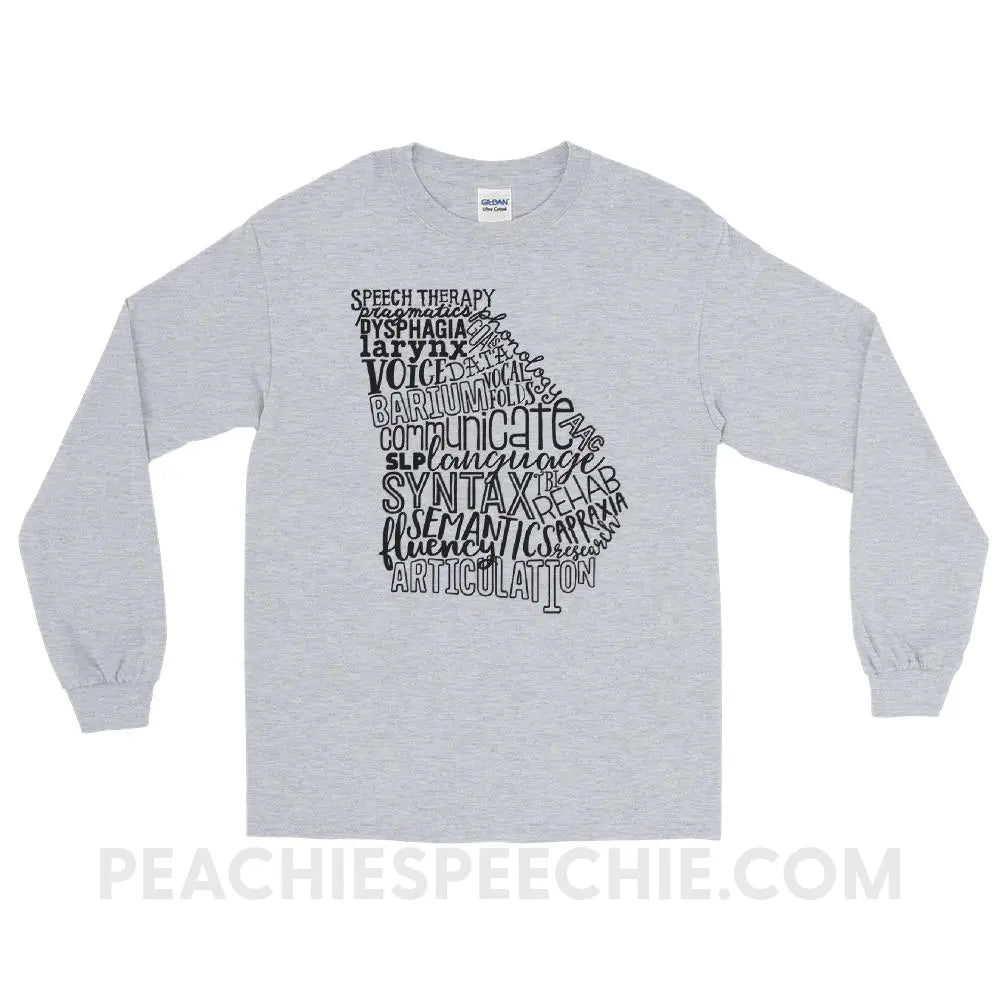 Georgia SLP Long Sleeve Tee - Sport Grey / S - T-Shirts & Tops peachiespeechie.com
