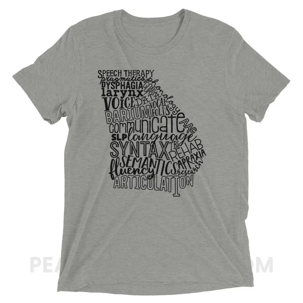 Georgia SLP Tri-Blend Tee - Athletic Grey Triblend / XS - T-Shirts & Tops peachiespeechie.com