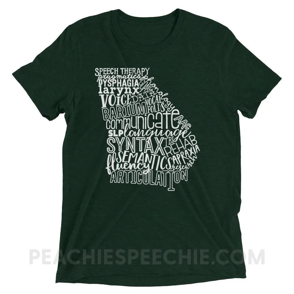 Georgia SLP Tri-Blend Tee - Emerald Triblend / XS - T-Shirts & Tops peachiespeechie.com