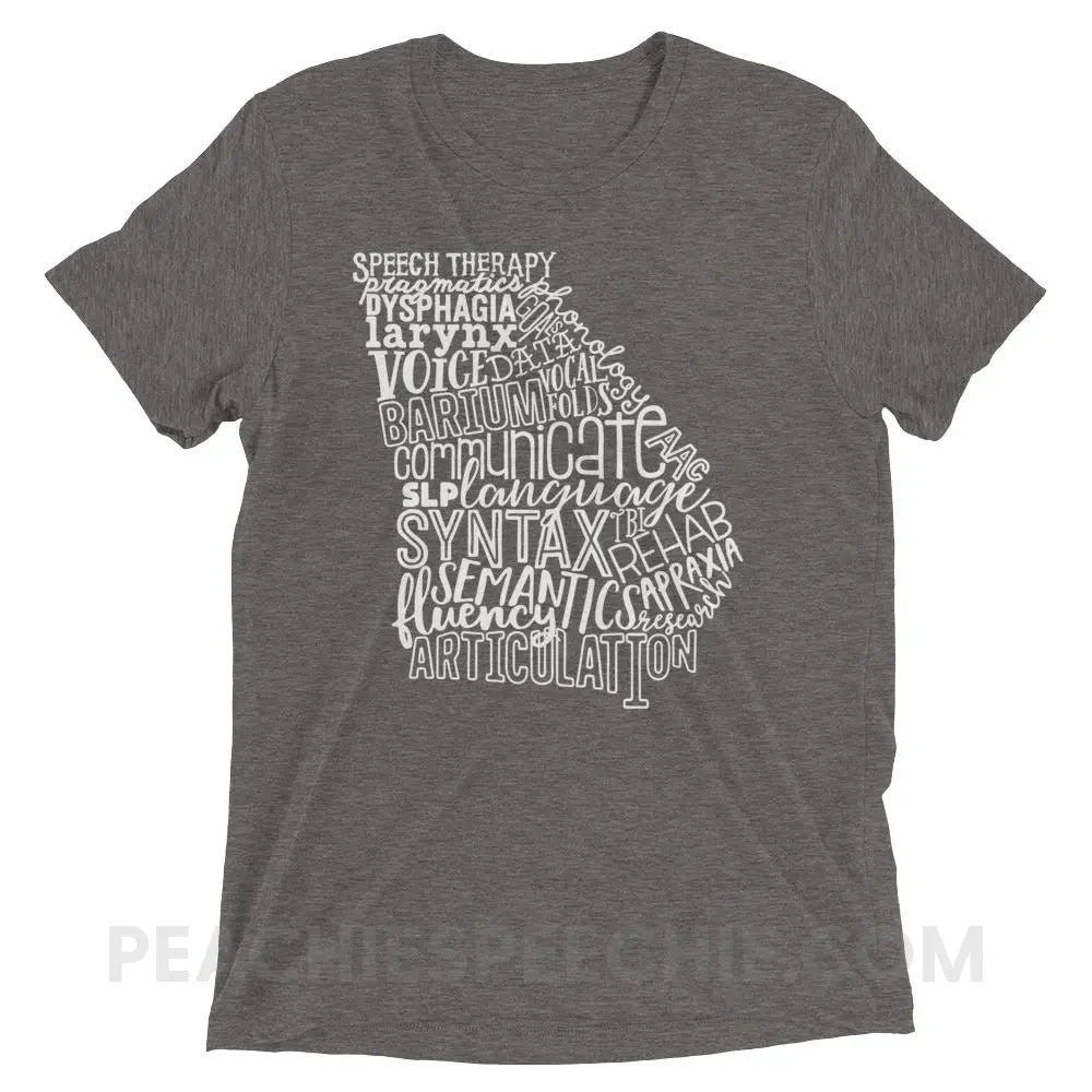 Georgia SLP Tri-Blend Tee - Grey Triblend / XS - T-Shirts & Tops peachiespeechie.com
