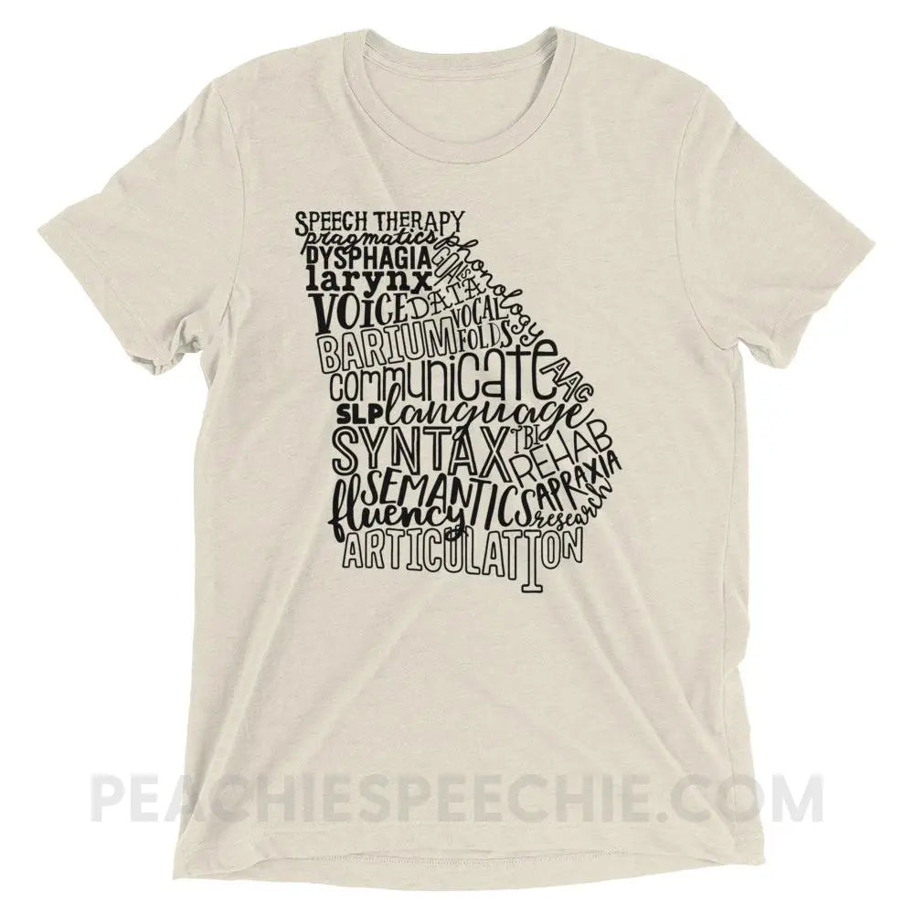 Georgia SLP Tri-Blend Tee - Oatmeal Triblend / XS - T-Shirts & Tops peachiespeechie.com