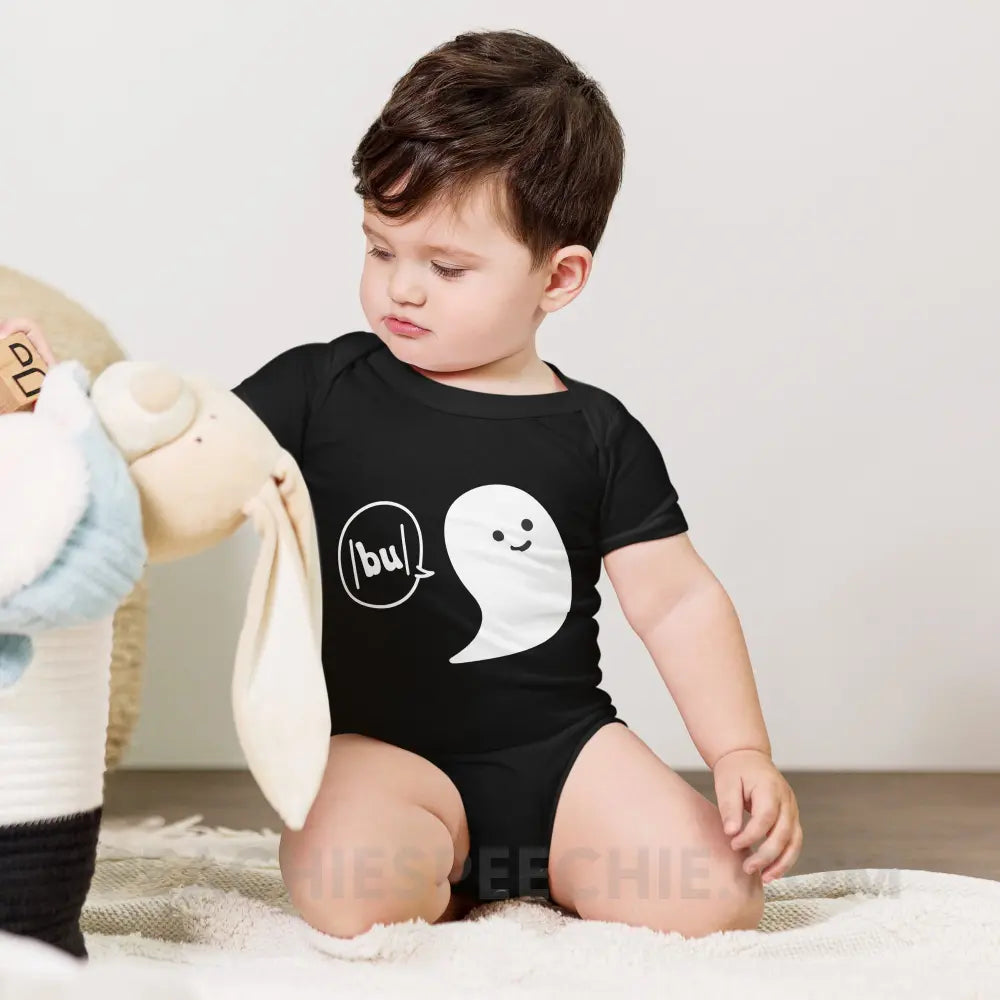 Ghosty Says /bu/ Baby Onesie - peachiespeechie.com