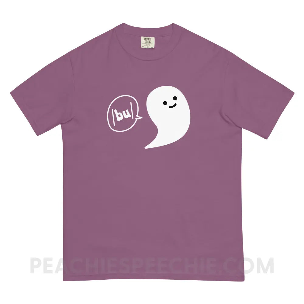 Ghosty Says /bu/ Comfort Colors Tee - Berry / S - peachiespeechie.com