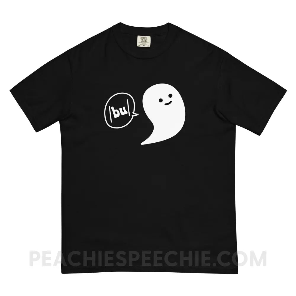 Ghosty Says /bu/ Comfort Colors Tee - Black / S - peachiespeechie.com