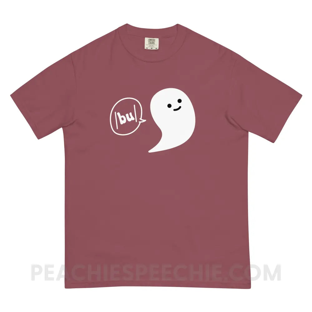 Ghosty Says /bu/ Comfort Colors Tee - Brick / S - peachiespeechie.com