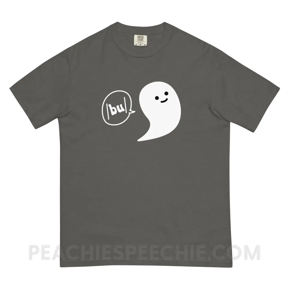 Ghosty Says /bu/ Comfort Colors Tee - Pepper / S - peachiespeechie.com