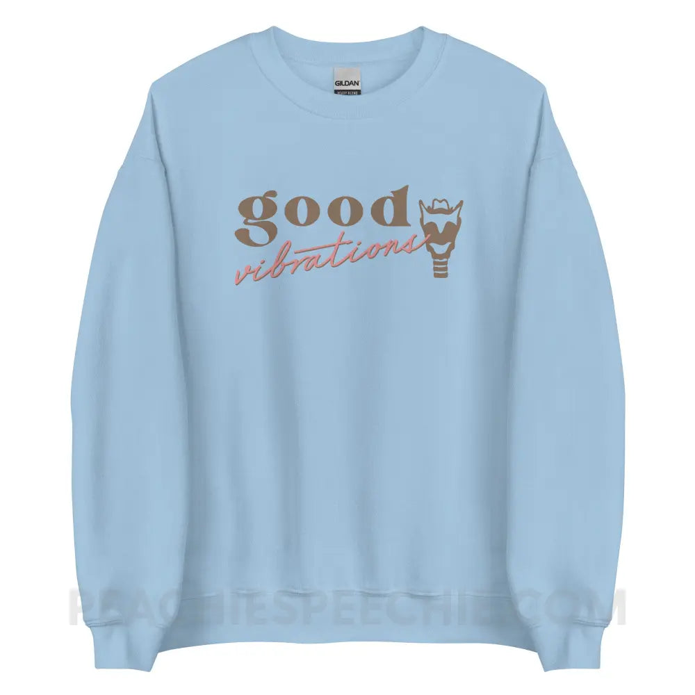 Good Vibrations Larynx Classic Sweatshirt - Light Blue / S peachiespeechie.com