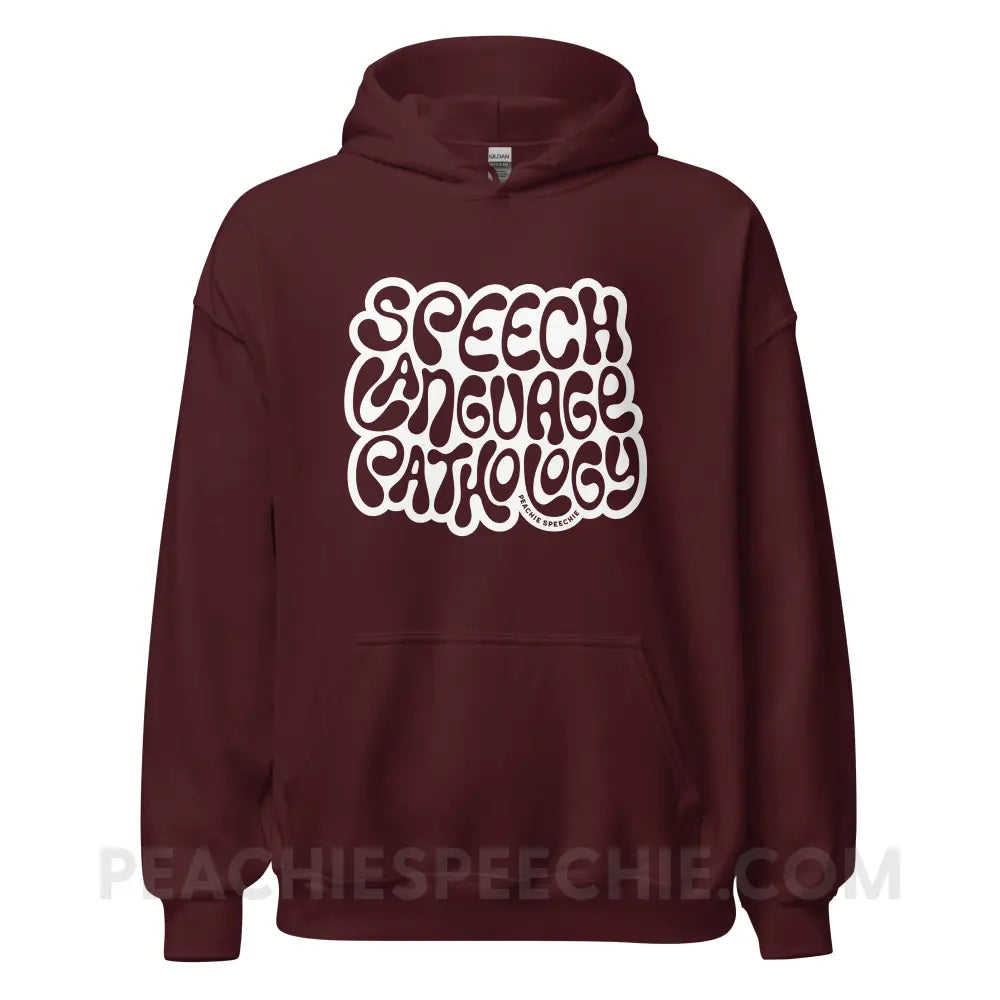 Gooey Speech Language Pathology Classic Hoodie - Maroon / S - peachiespeechie.com