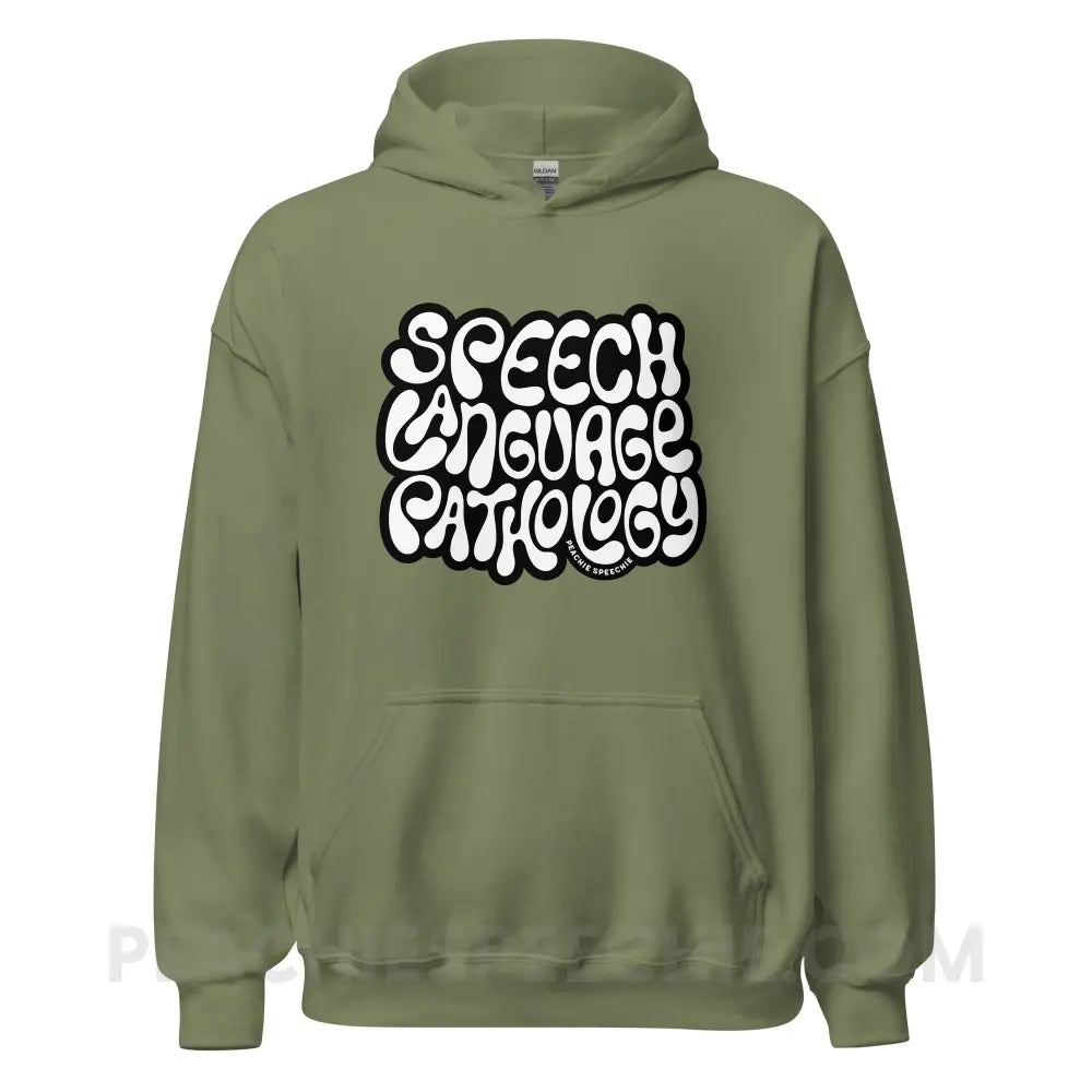 Gooey Speech Language Pathology Classic Hoodie - Military Green / S - peachiespeechie.com