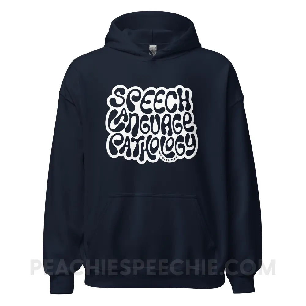 Gooey Speech Language Pathology Classic Hoodie - Navy / S - peachiespeechie.com