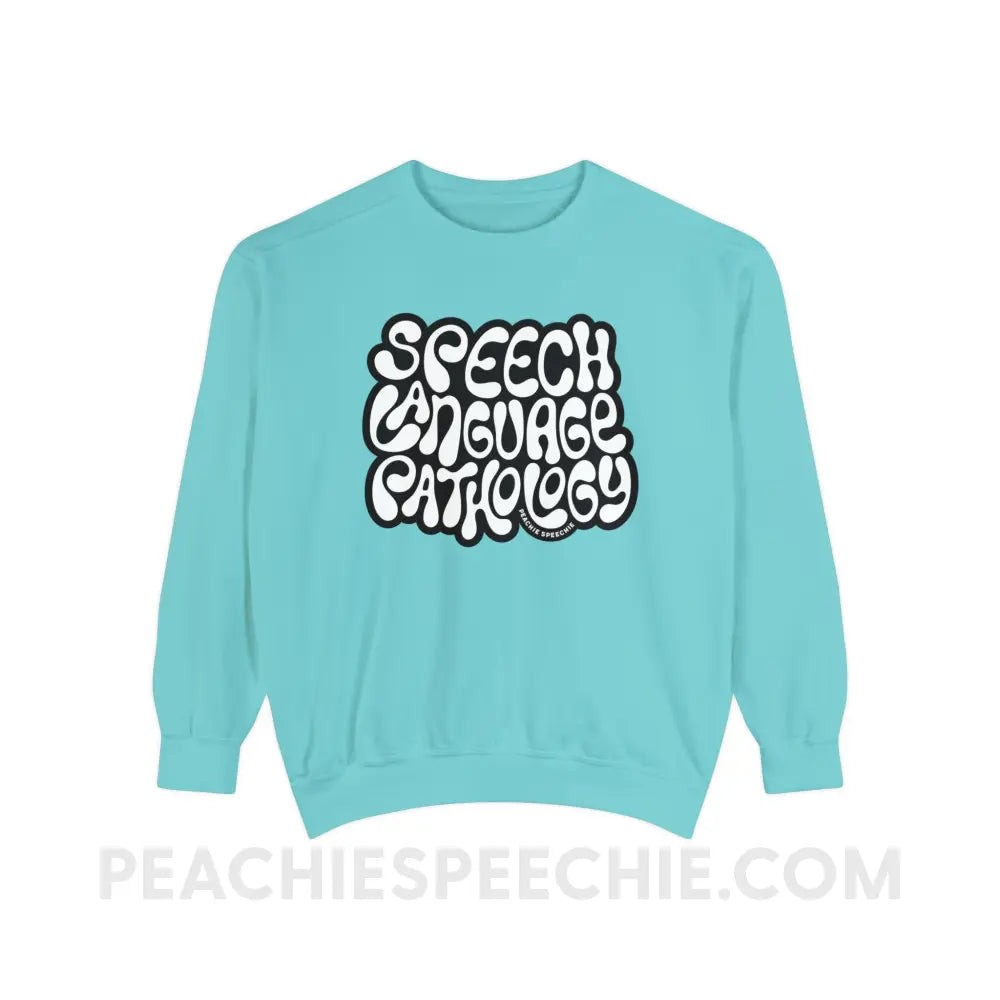 Gooey Speech Language Pathology Comfort Colors Crewneck - Chalky Mint / S - Sweatshirt peachiespeechie.com