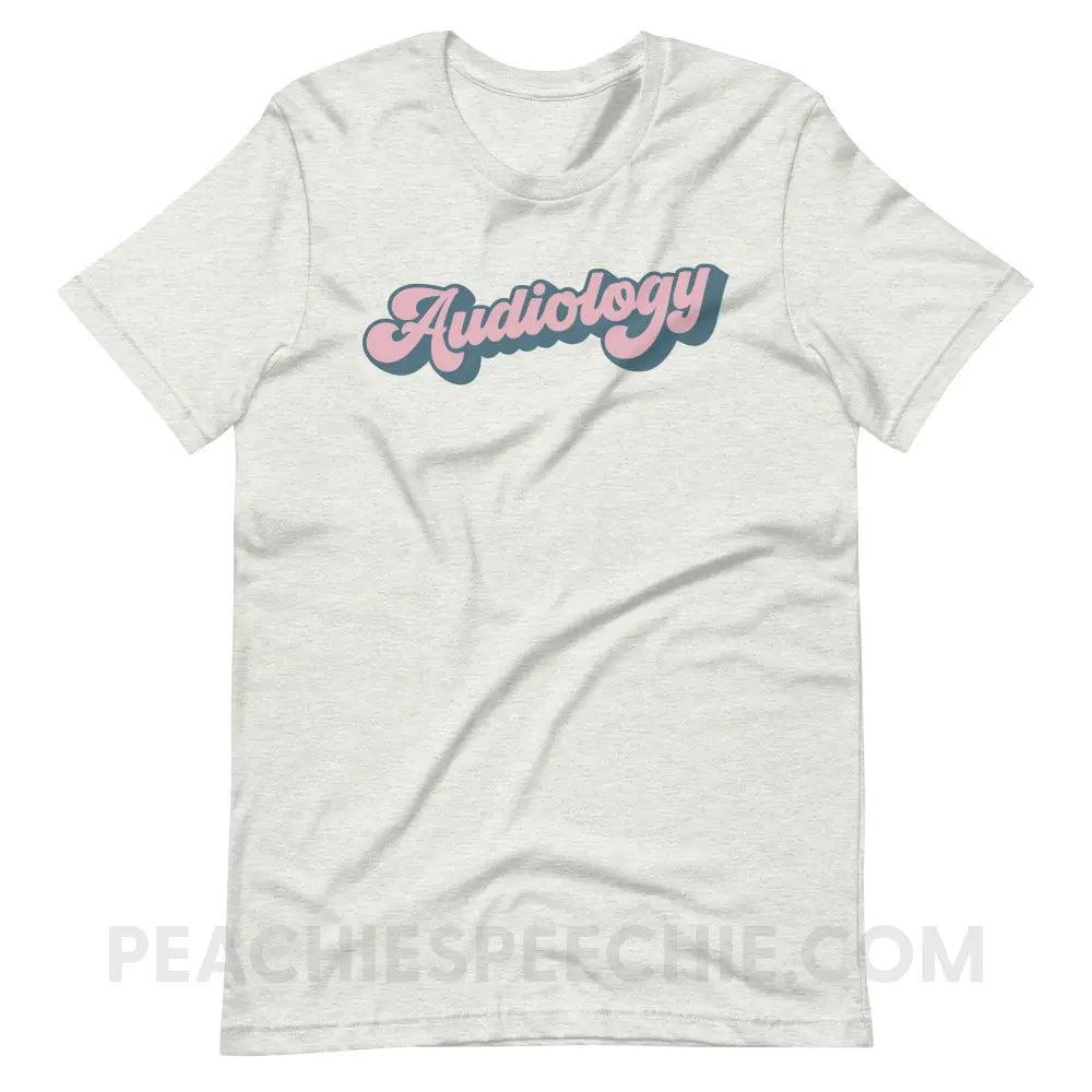 Groovy Audiology Premium Soft Tee - Ash / S - T-Shirt peachiespeechie.com