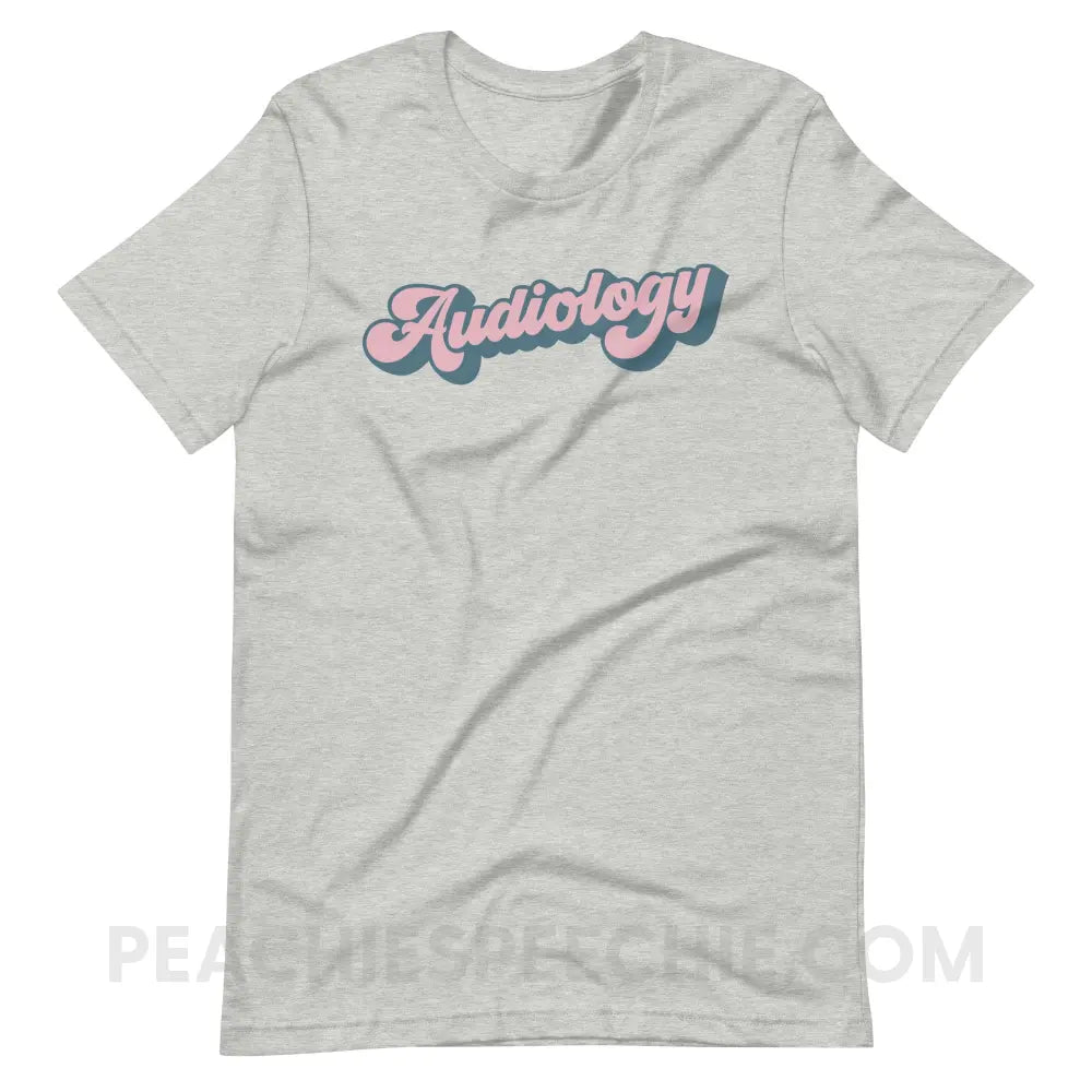 Groovy Audiology Premium Soft Tee - Athletic Heather / S - T-Shirt peachiespeechie.com