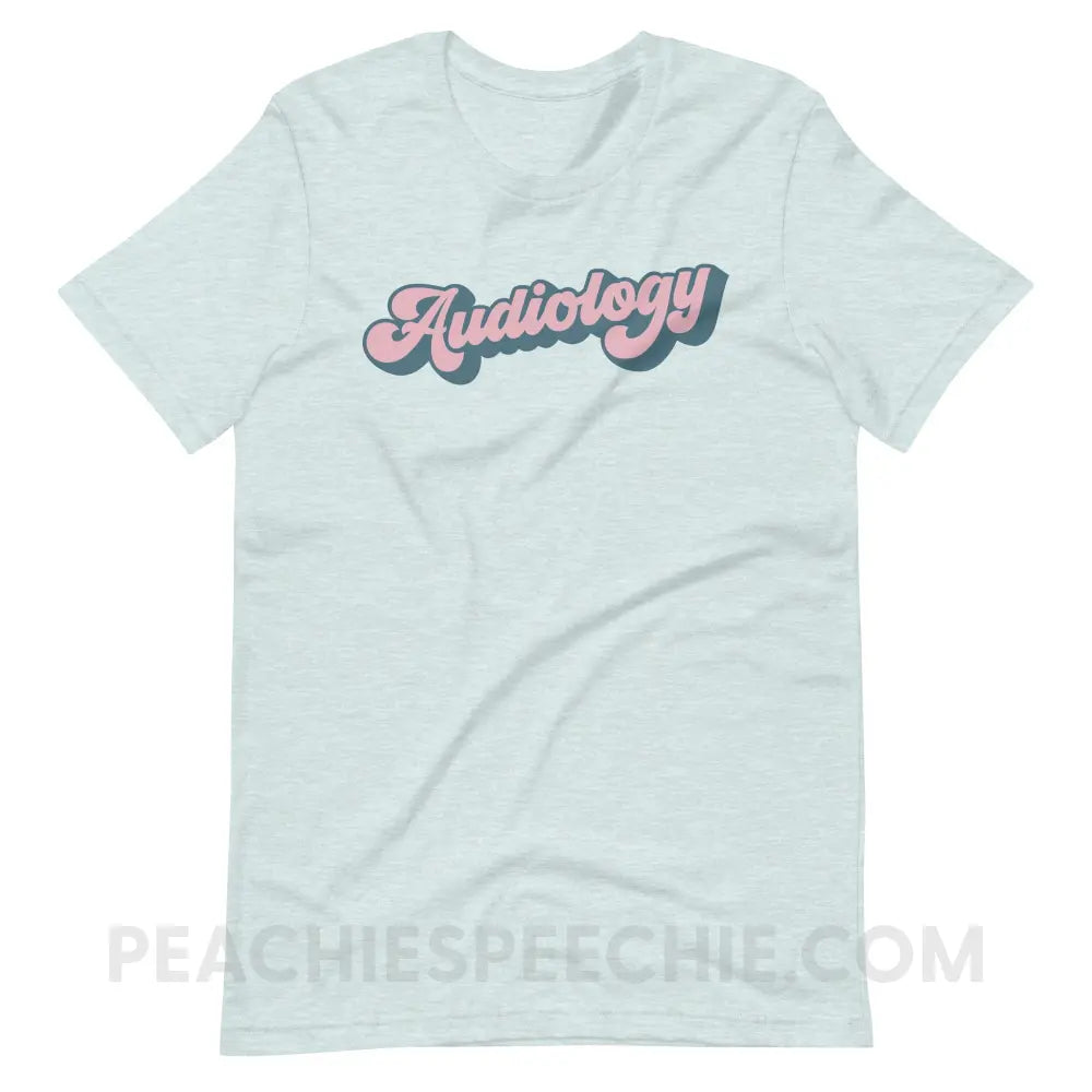 Groovy Audiology Premium Soft Tee - Heather Prism Ice Blue / S - T-Shirt peachiespeechie.com