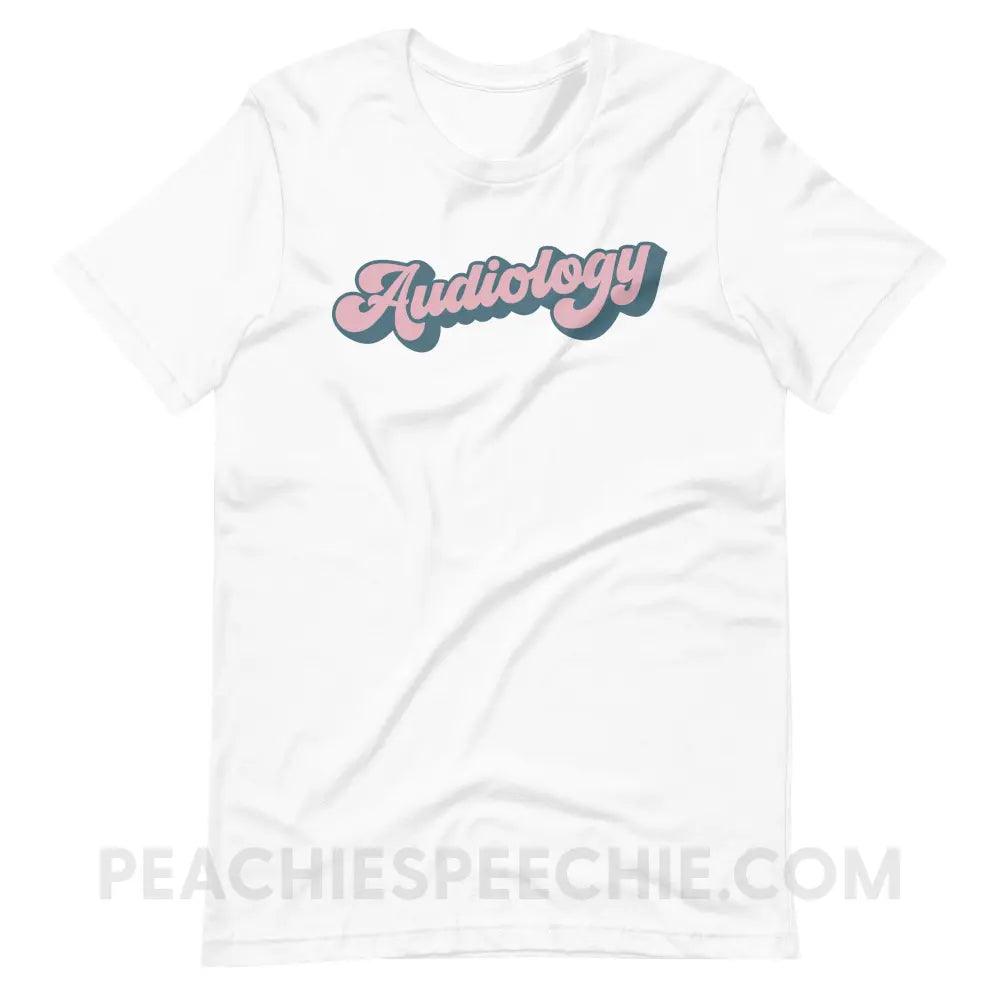 Groovy Audiology Premium Soft Tee - White / S - T-Shirt peachiespeechie.com
