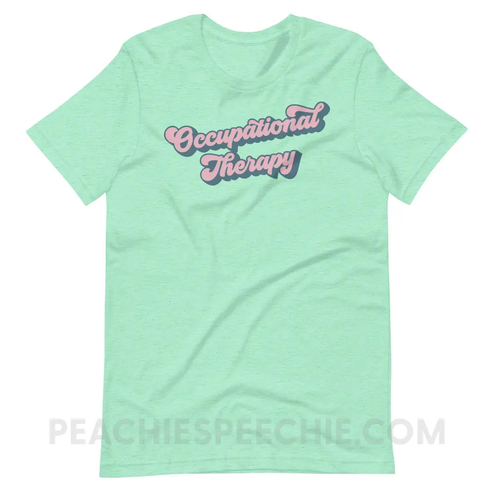 Groovy Occupational Therapy Premium Soft Tee - Heather Mint / S - T-Shirt peachiespeechie.com